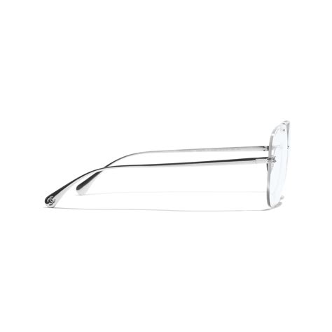 CHANEL Eyewear: Pilot Blue Light Glasses, titanium — Fashion